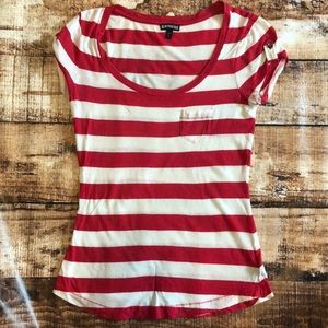 Express Striped Pocket Tee